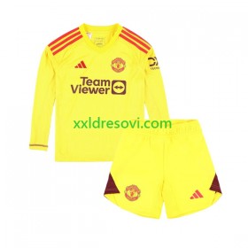 Manchester United Golmanski Domaći Dječji Nogometni Dres 2023-2024 Dugim Rukavima